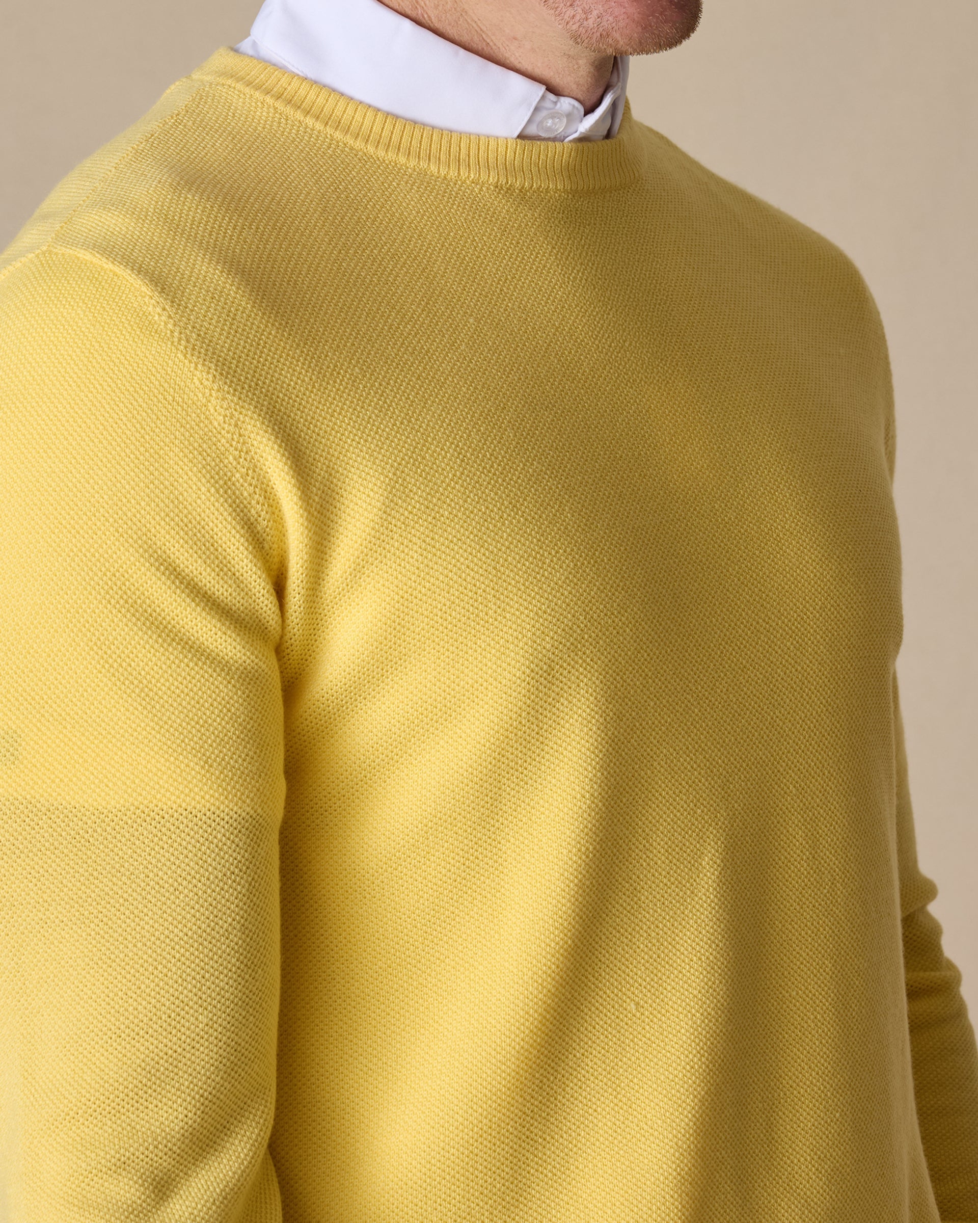 Straight Down Links Crewneck Sweater - Sunshine