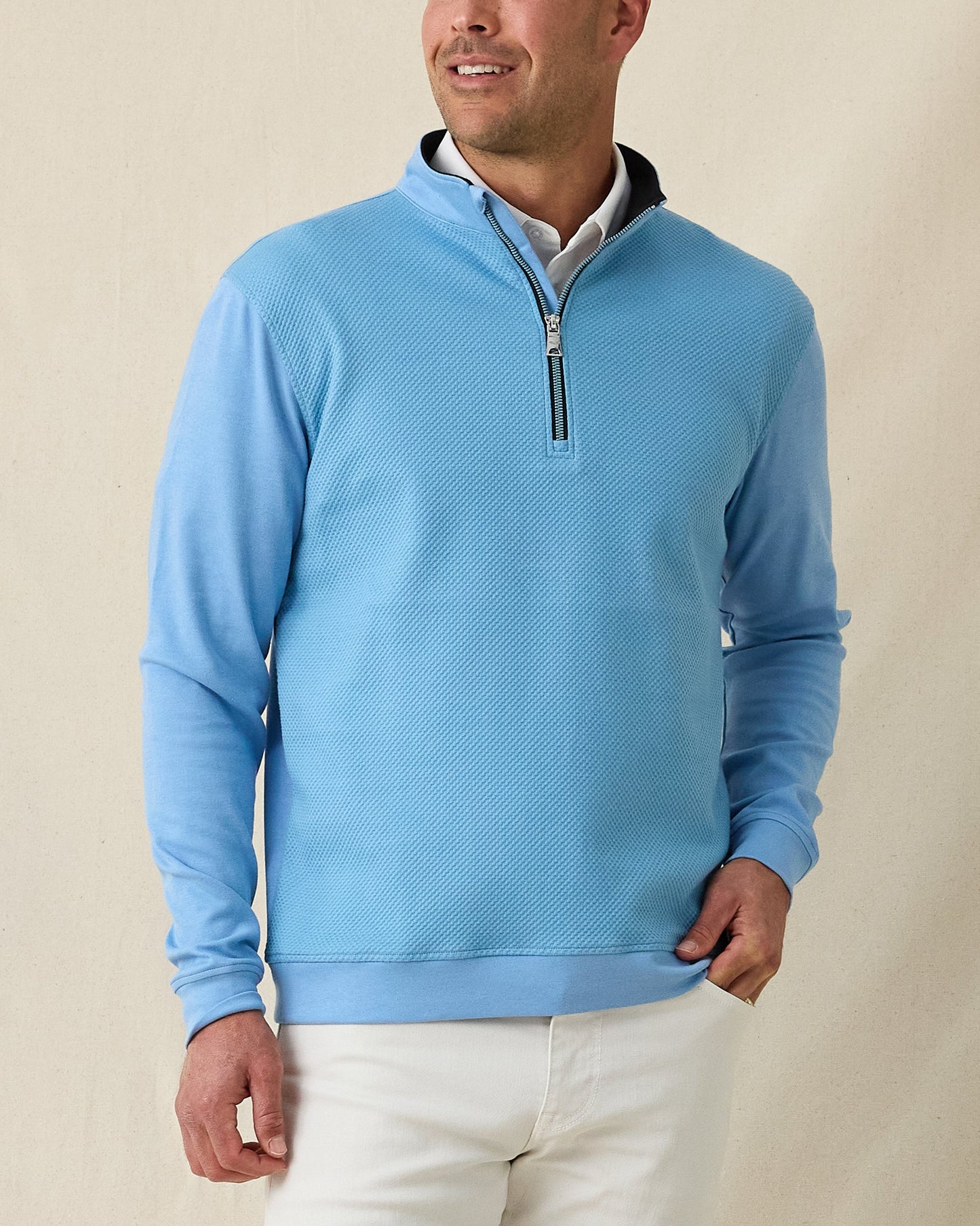 Straight Down Cardiff Quarter Zip - Coastal
