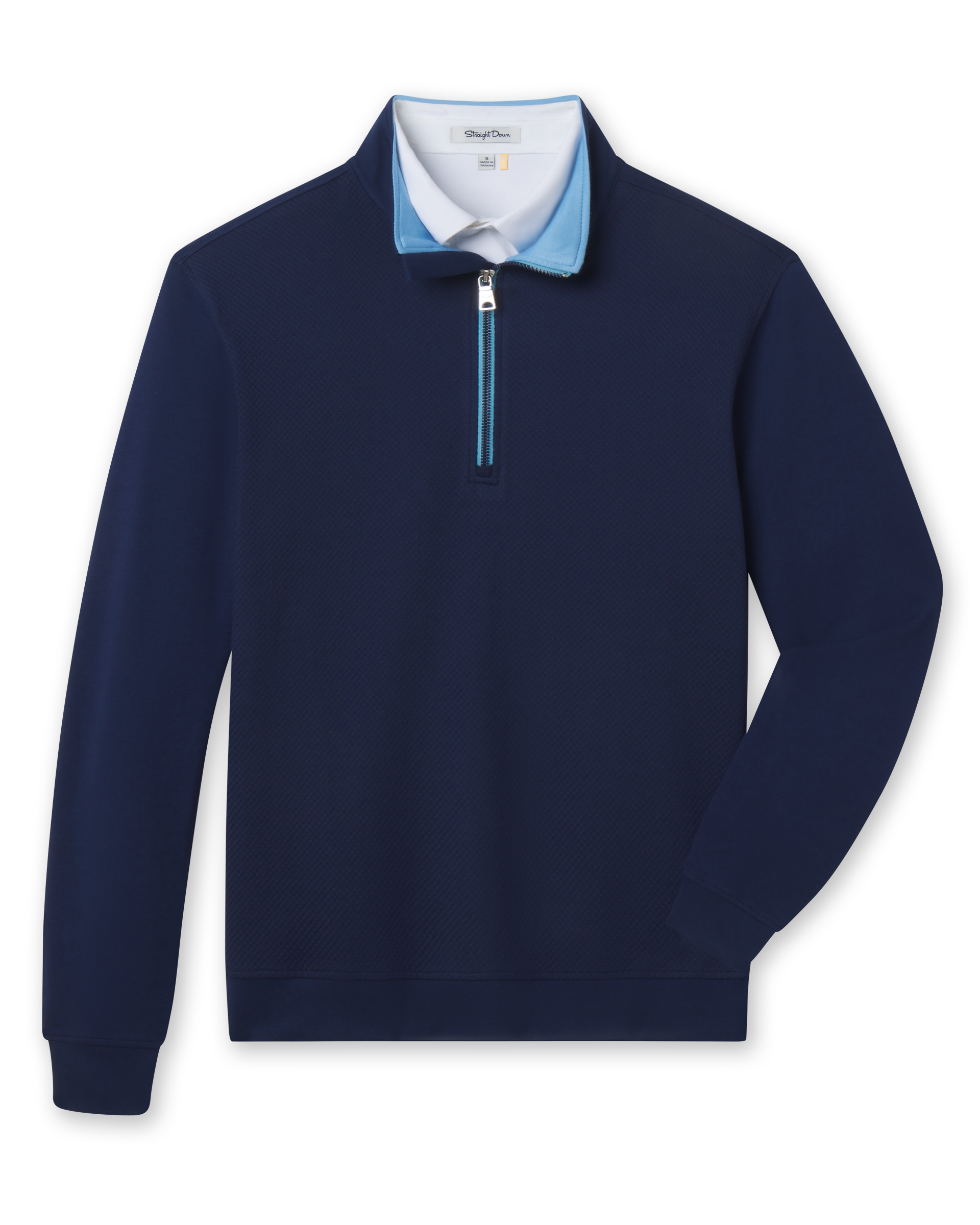 Straight Down Cardiff Quarter Zip - New Indigo
