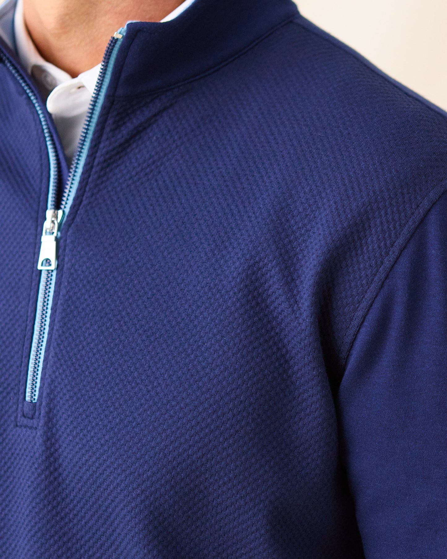 Straight Down Cardiff Quarter Zip - New Indigo
