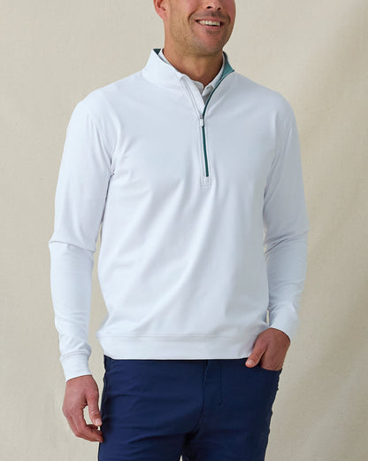 Straight Down Patron Quarter Zip - White Sage