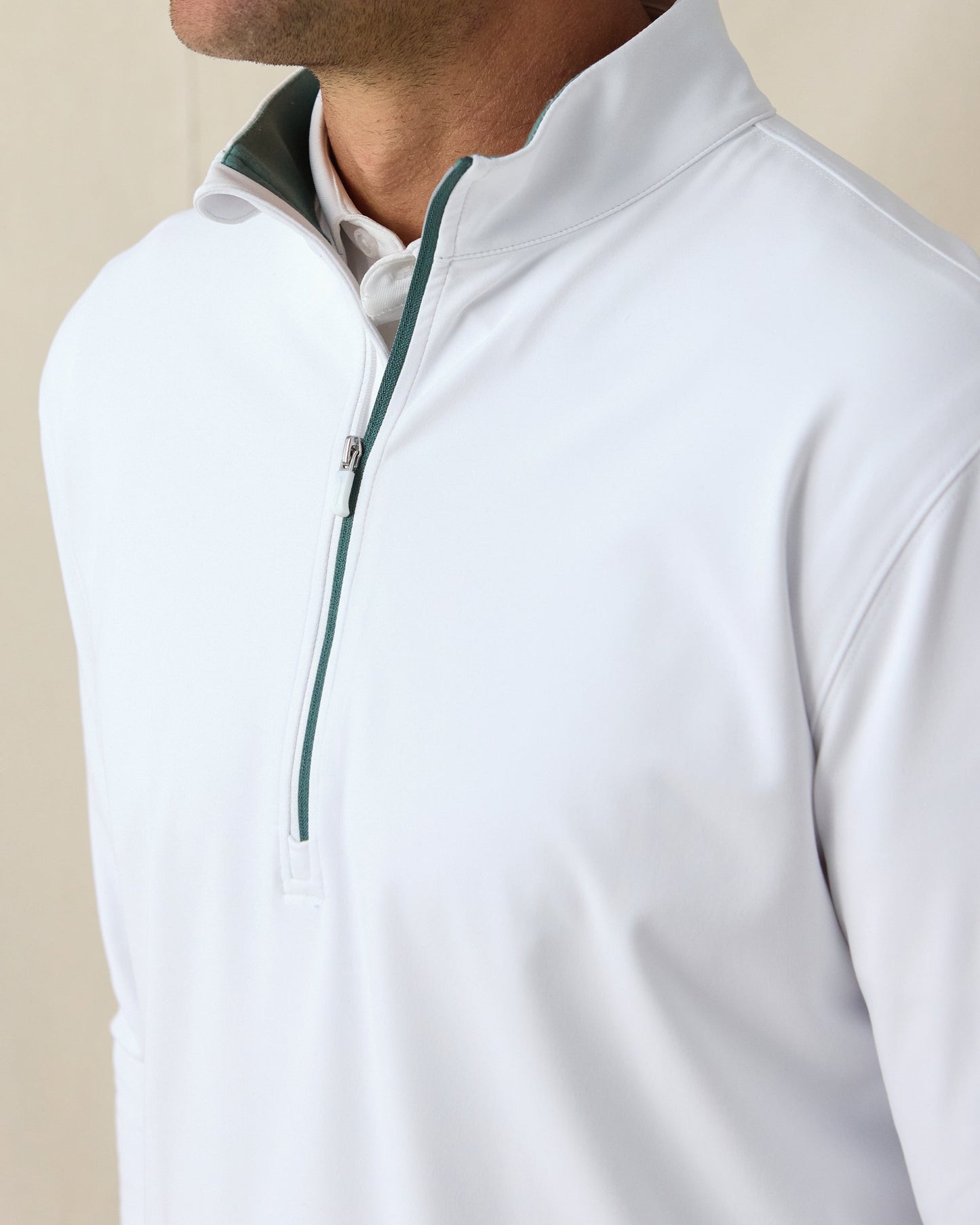 Straight Down Patron Quarter Zip - White Sage