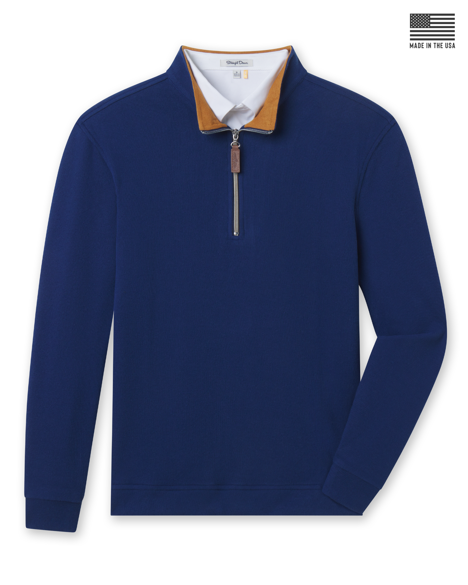 Straight Down Montecito Quarter Zip - New Indigo