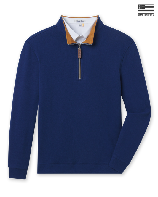 Straight Down Montecito Quarter Zip - New Indigo