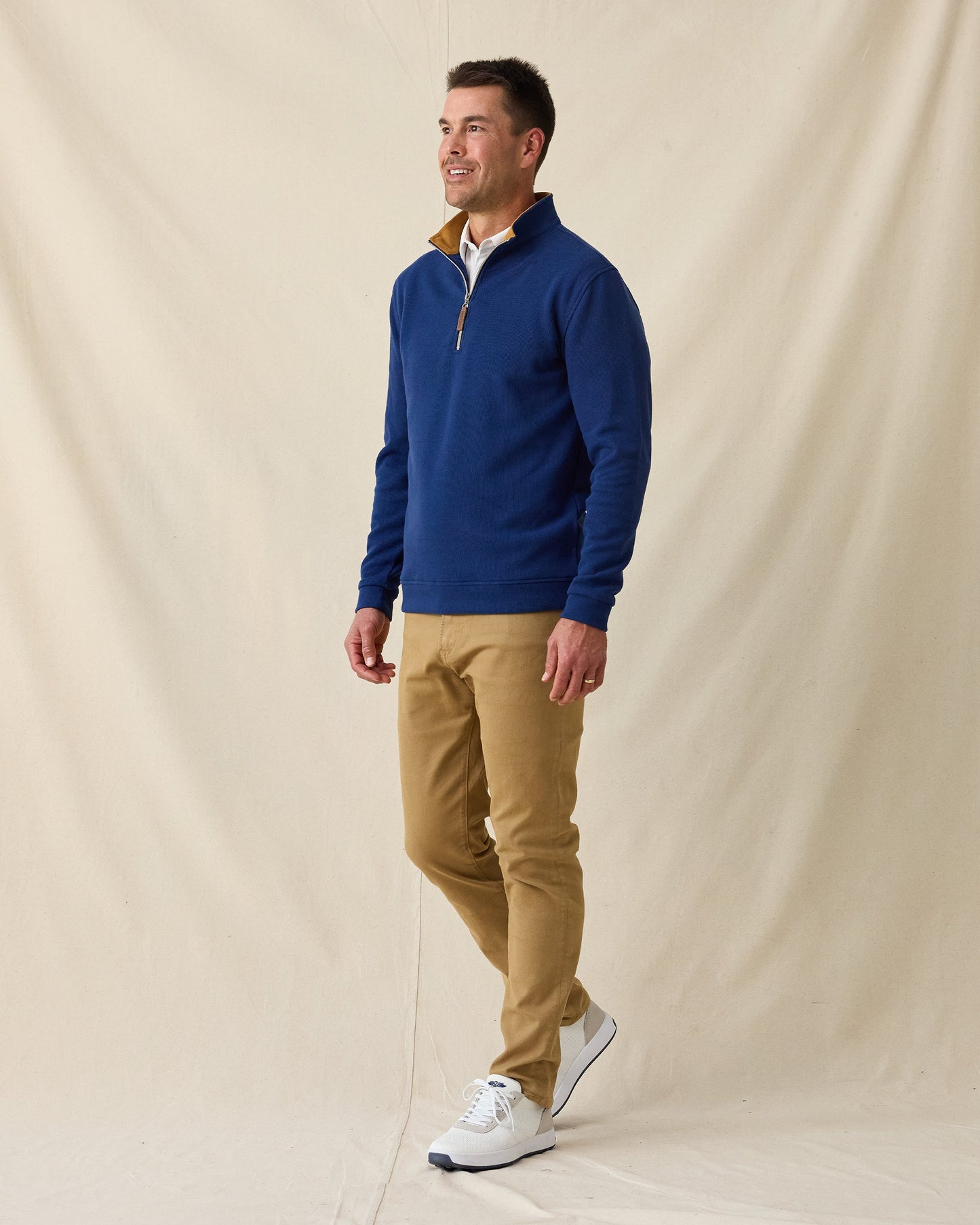 Straight Down Montecito Quarter Zip - New Indigo