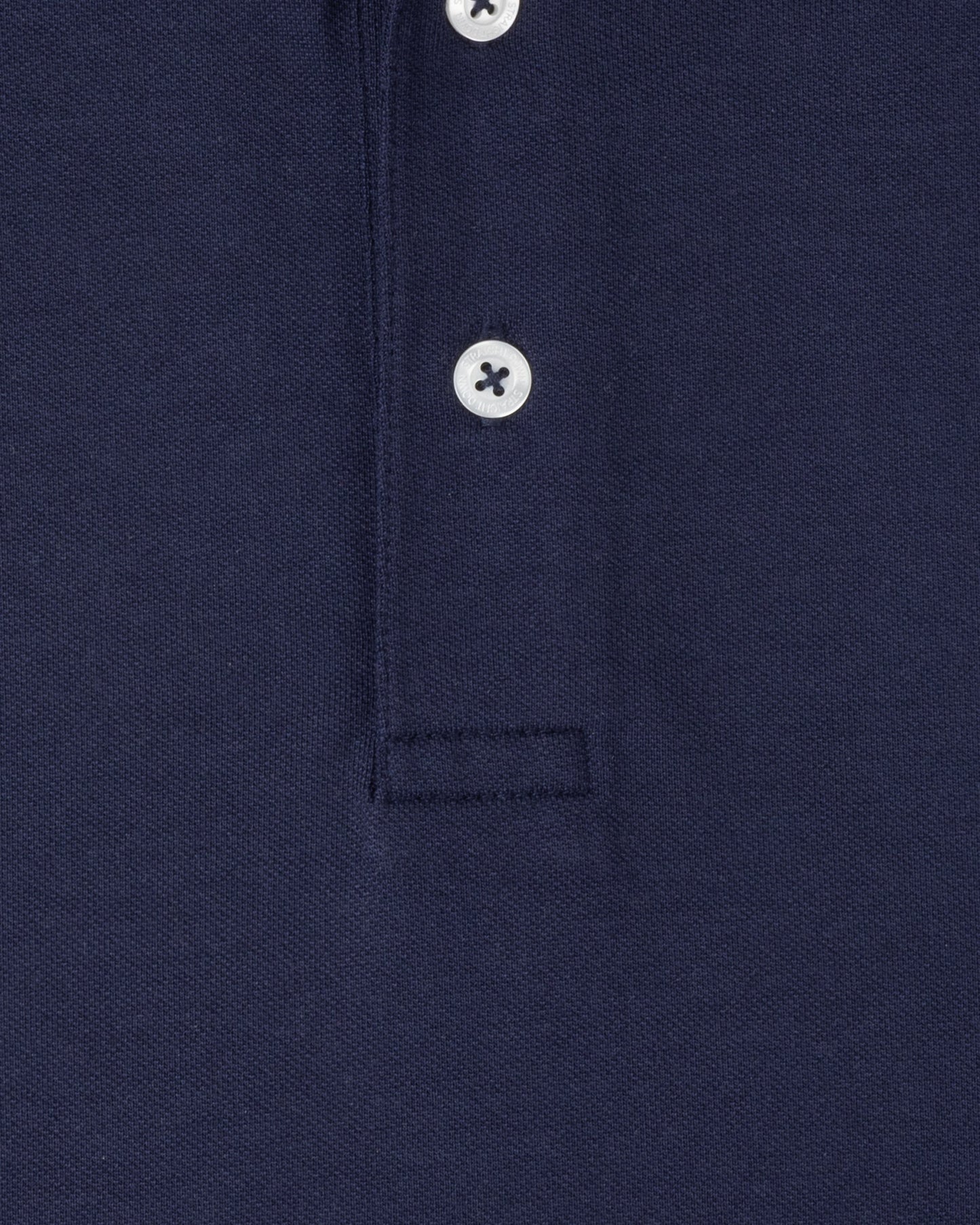 Straight Down Cambridge Long Sleeve Polo - New Indigo