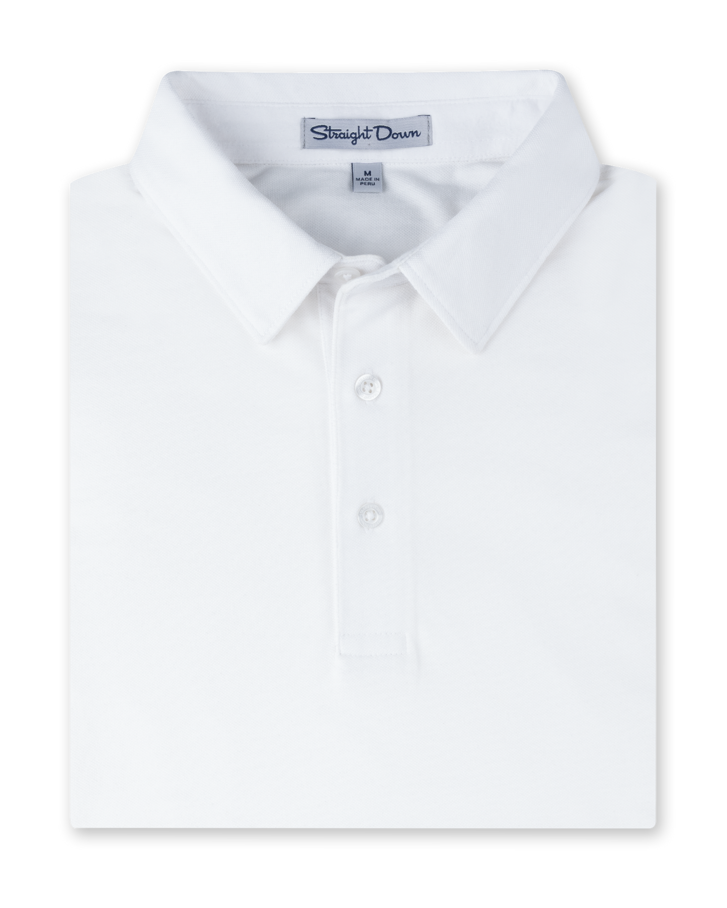 Straight Down Oxford Polo - White