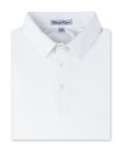Straight Down Oxford Polo - White