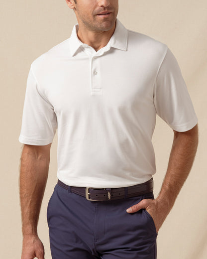 Straight Down Oxford Polo - White