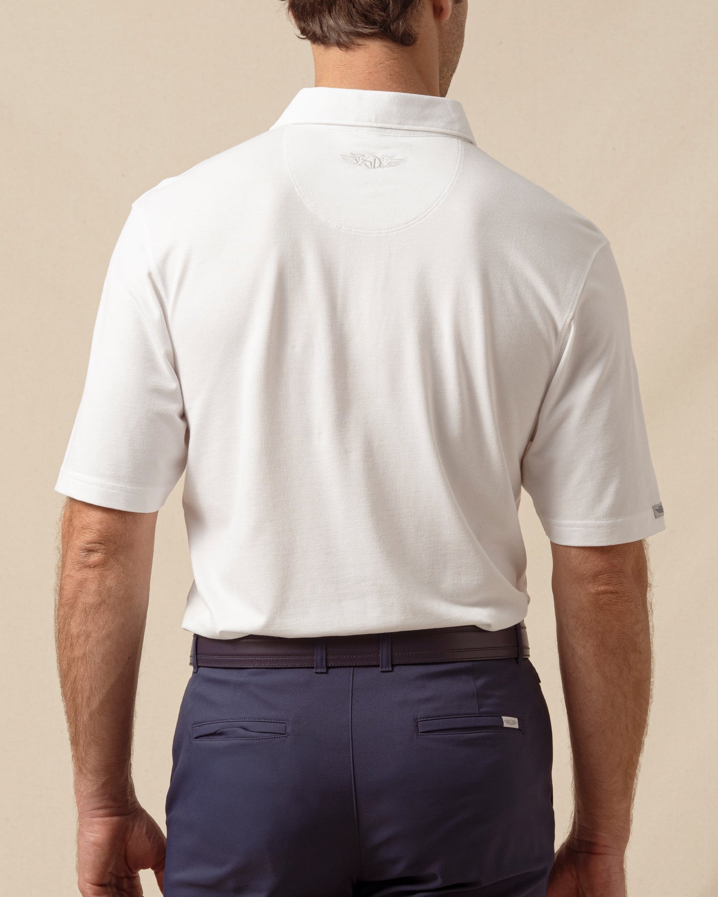 Straight Down Oxford Polo - White