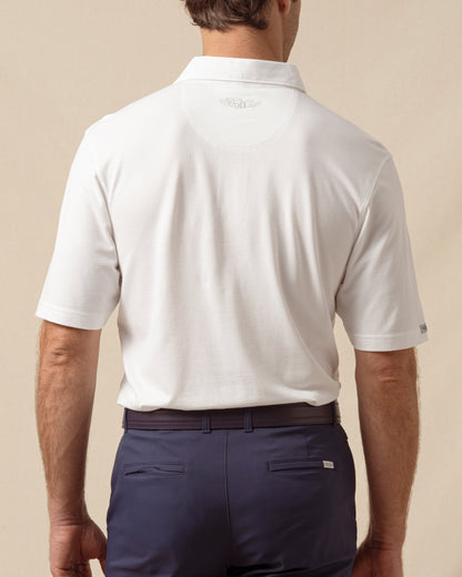 Straight Down Oxford Polo - White