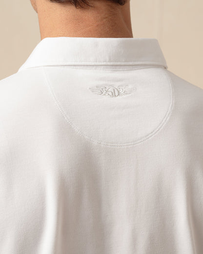 Straight Down Oxford Polo - White
