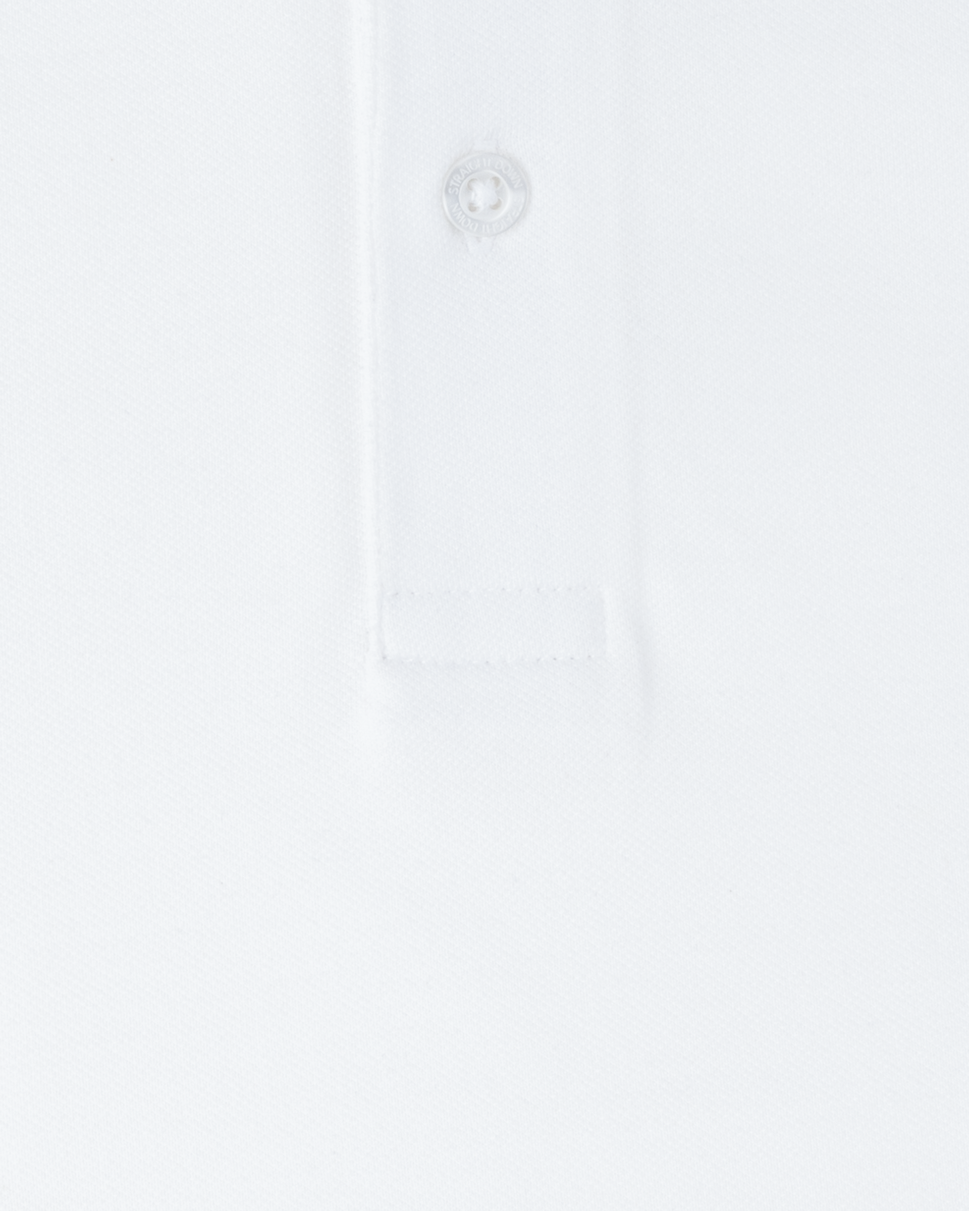 Straight Down Oxford Polo - White