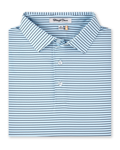 Straight Down Channel Stripe Polo - Nantucket