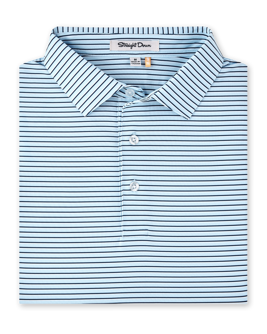 Straight Down Channel Stripe Polo - Nantucket