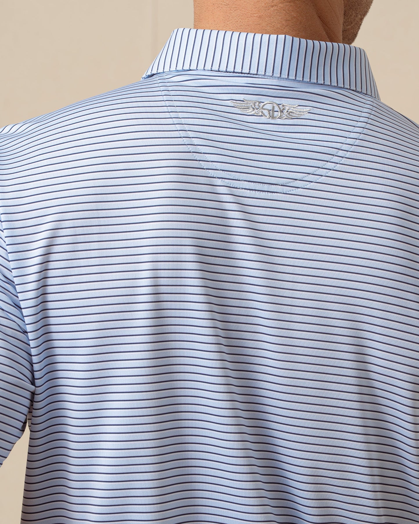 Straight Down Channel Stripe Polo - Nantucket