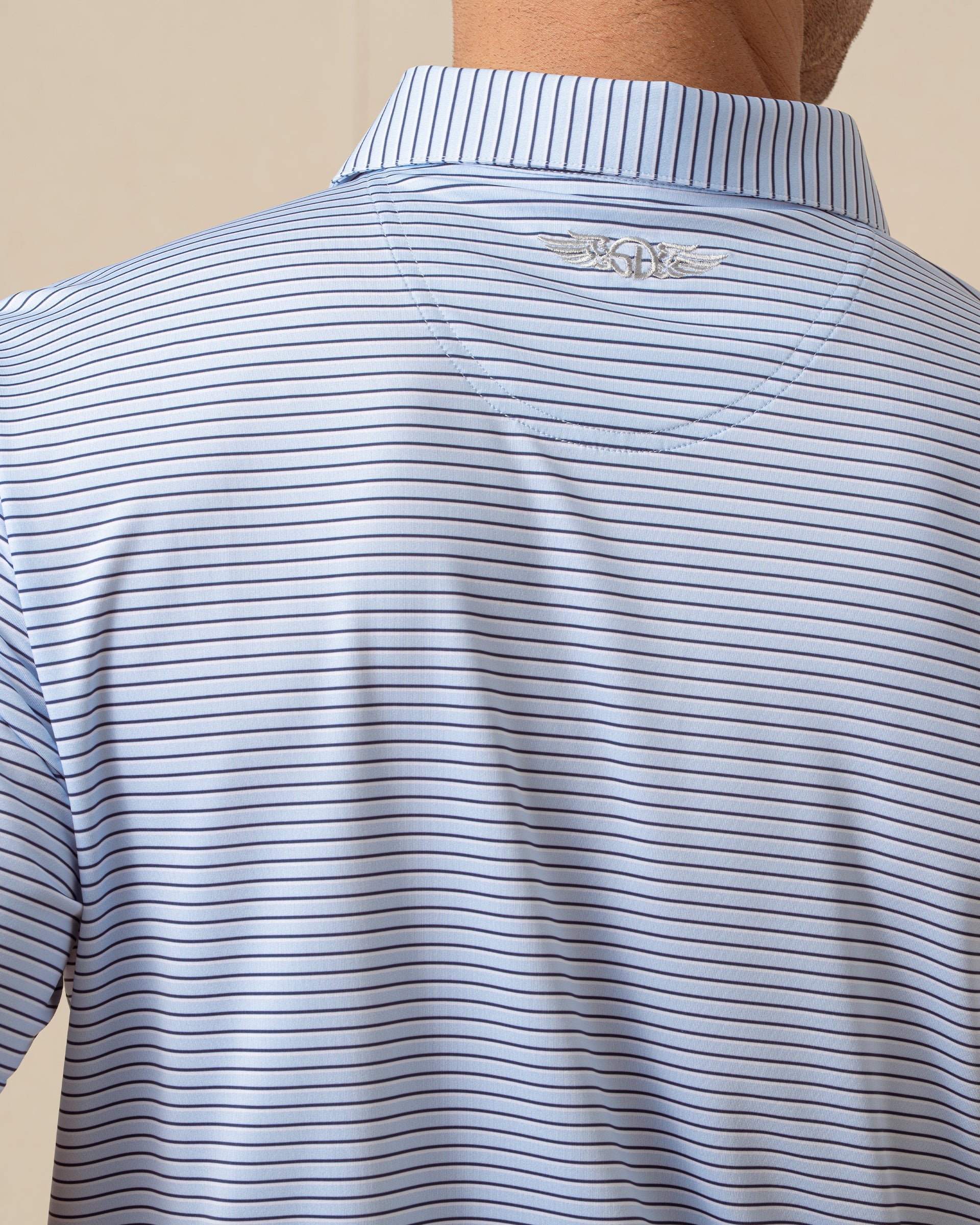 Straight Down Channel Stripe Polo - Nantucket