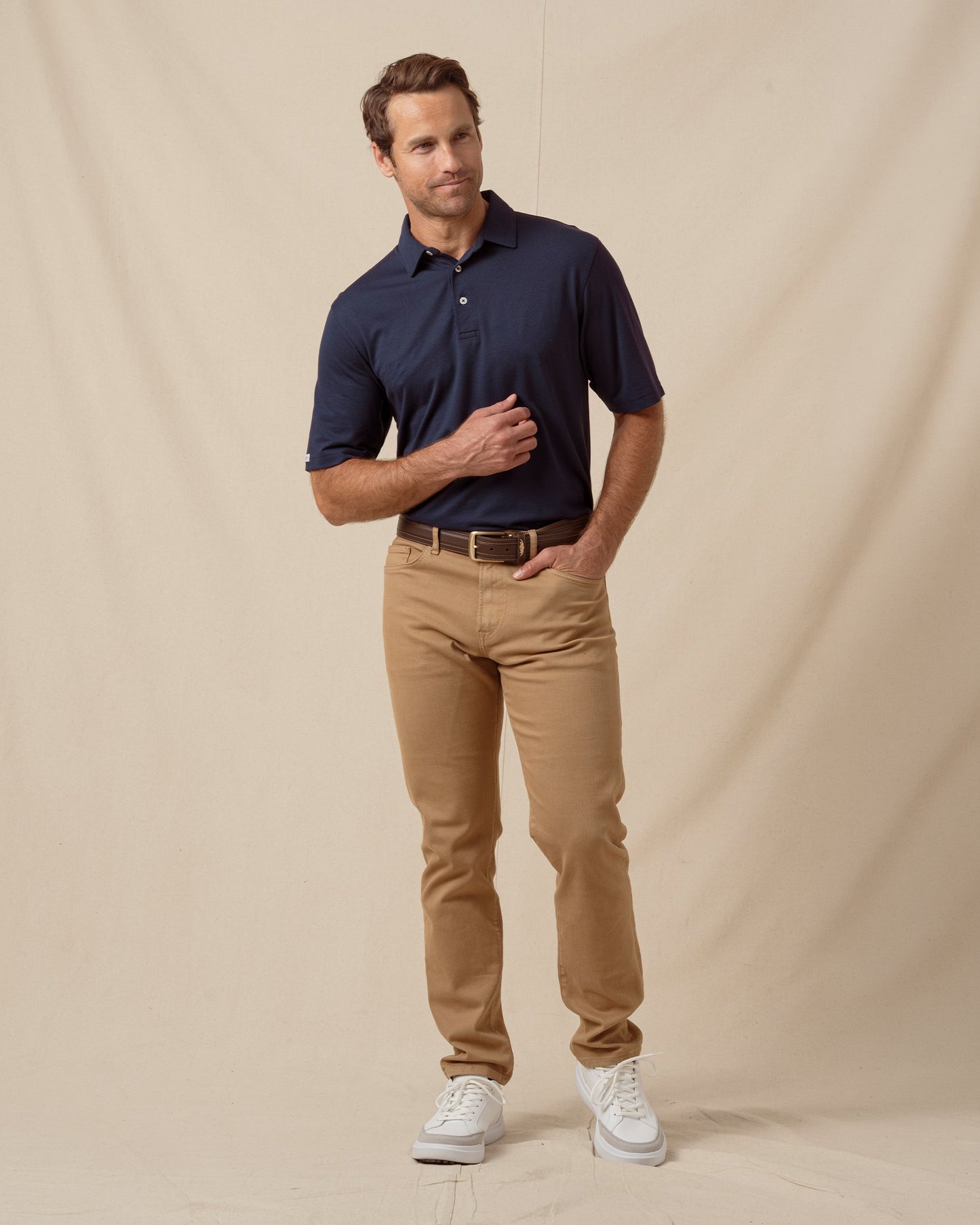 Straight Down Oxford Polo - New Indigo