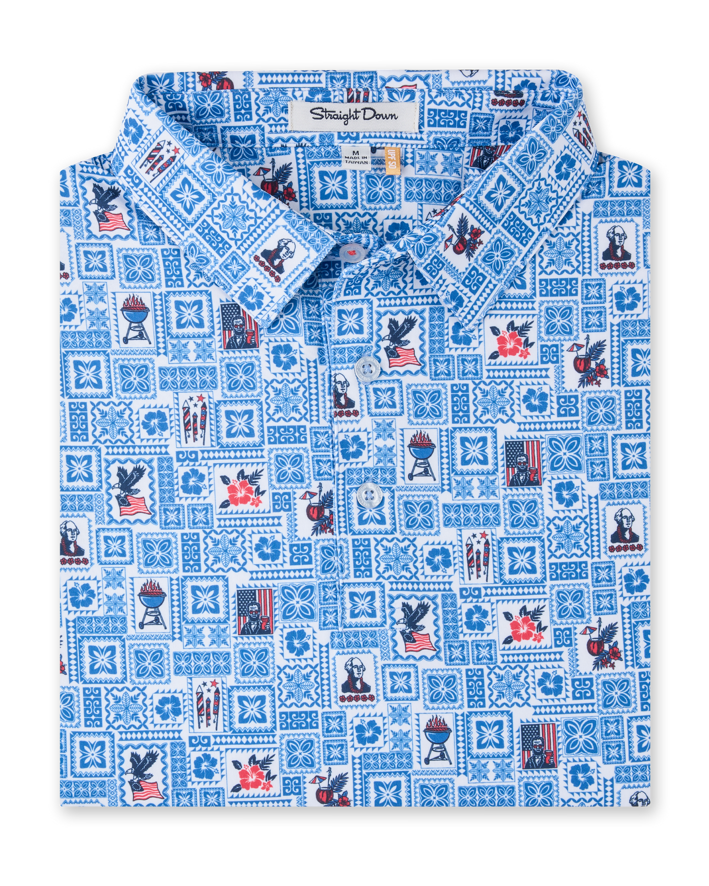 Straight Down Aloha 250 Polo - Cobalt