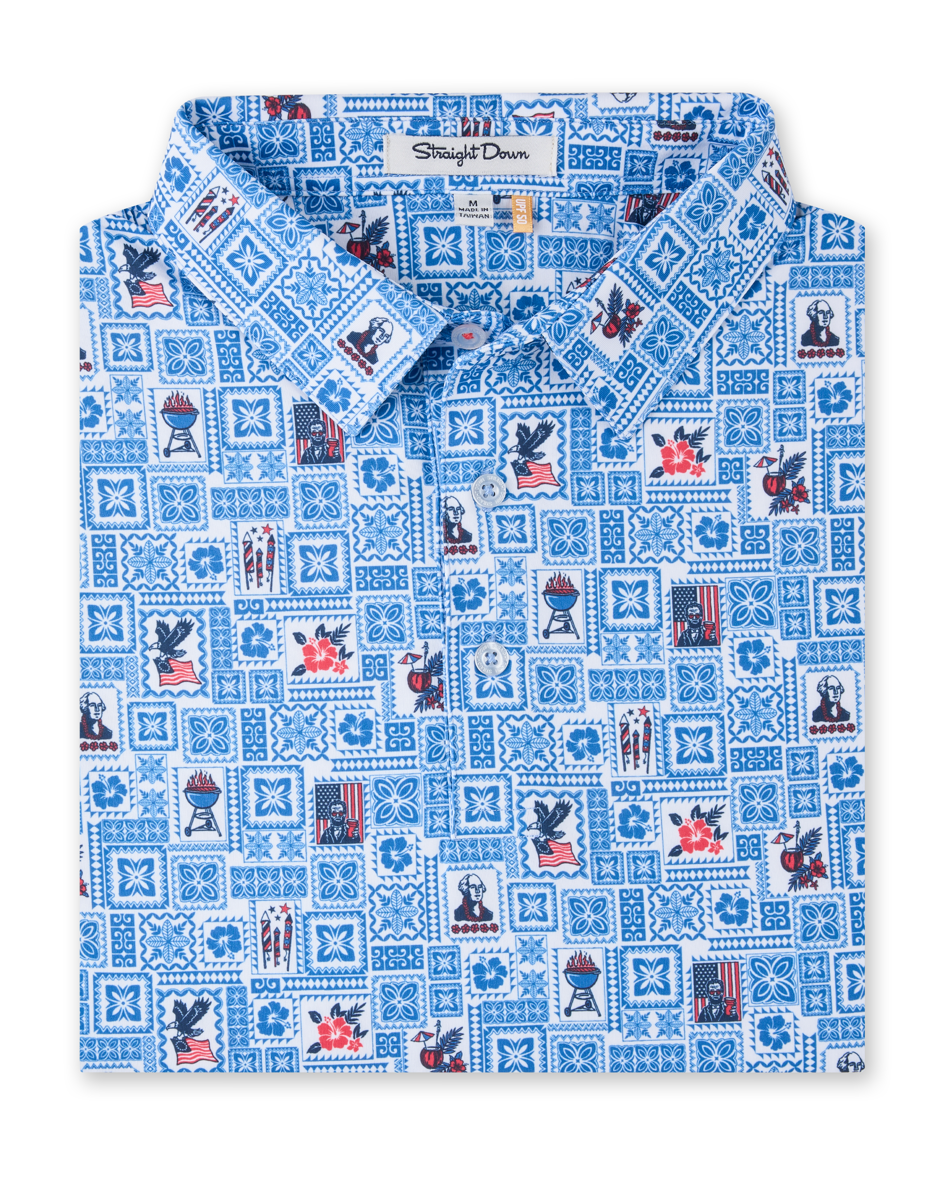 Straight Down Aloha 250 Polo - Cobalt