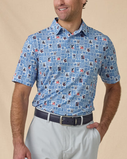 Straight Down Aloha 250 Polo - Cobalt