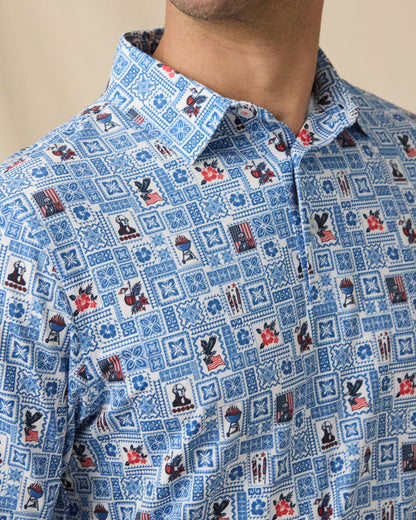Straight Down Aloha 250 Polo - Cobalt