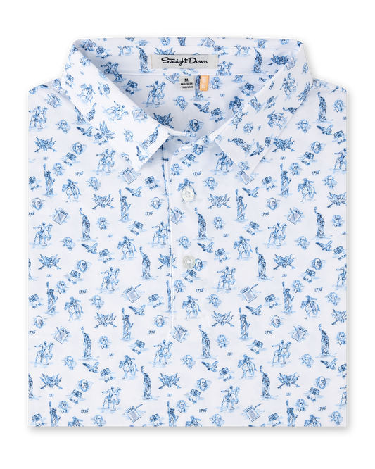 Straight Down Independence Day Polo - New Indigo