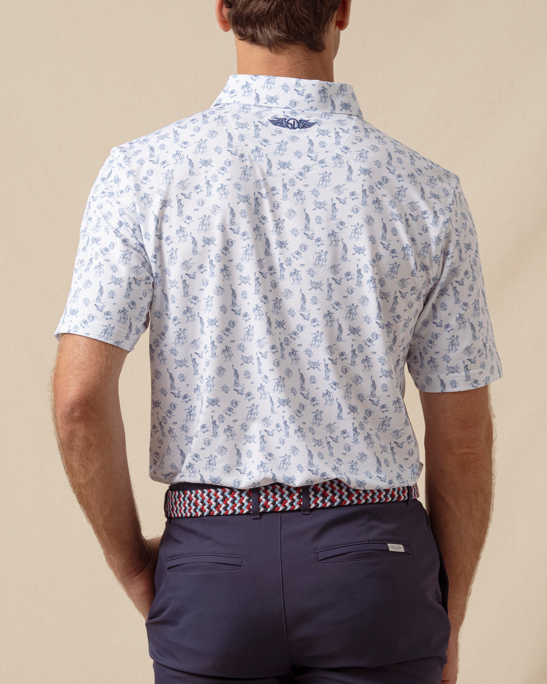Straight Down Independence Day Polo - New Indigo