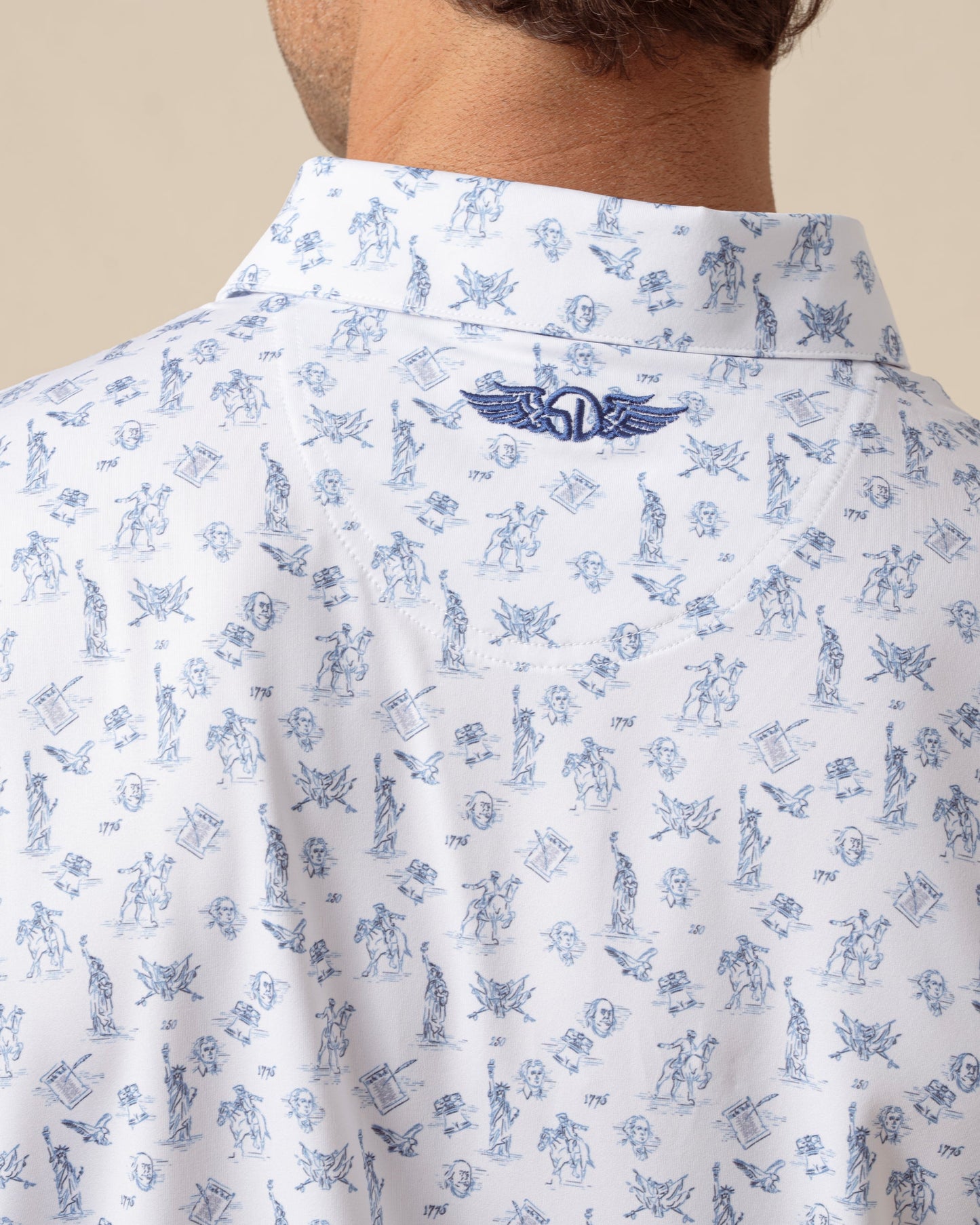 Straight Down Independence Day Polo - New Indigo