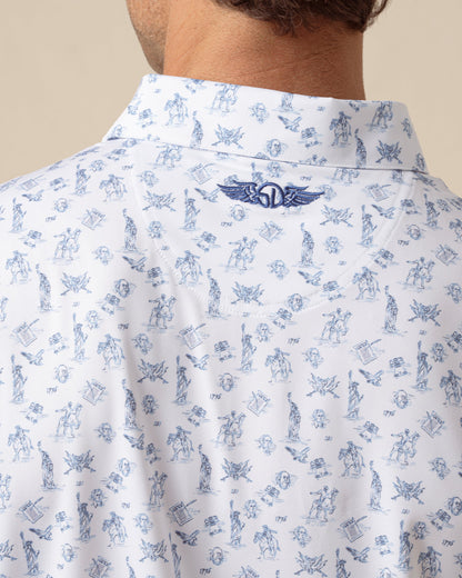 Straight Down Independence Day Polo - New Indigo