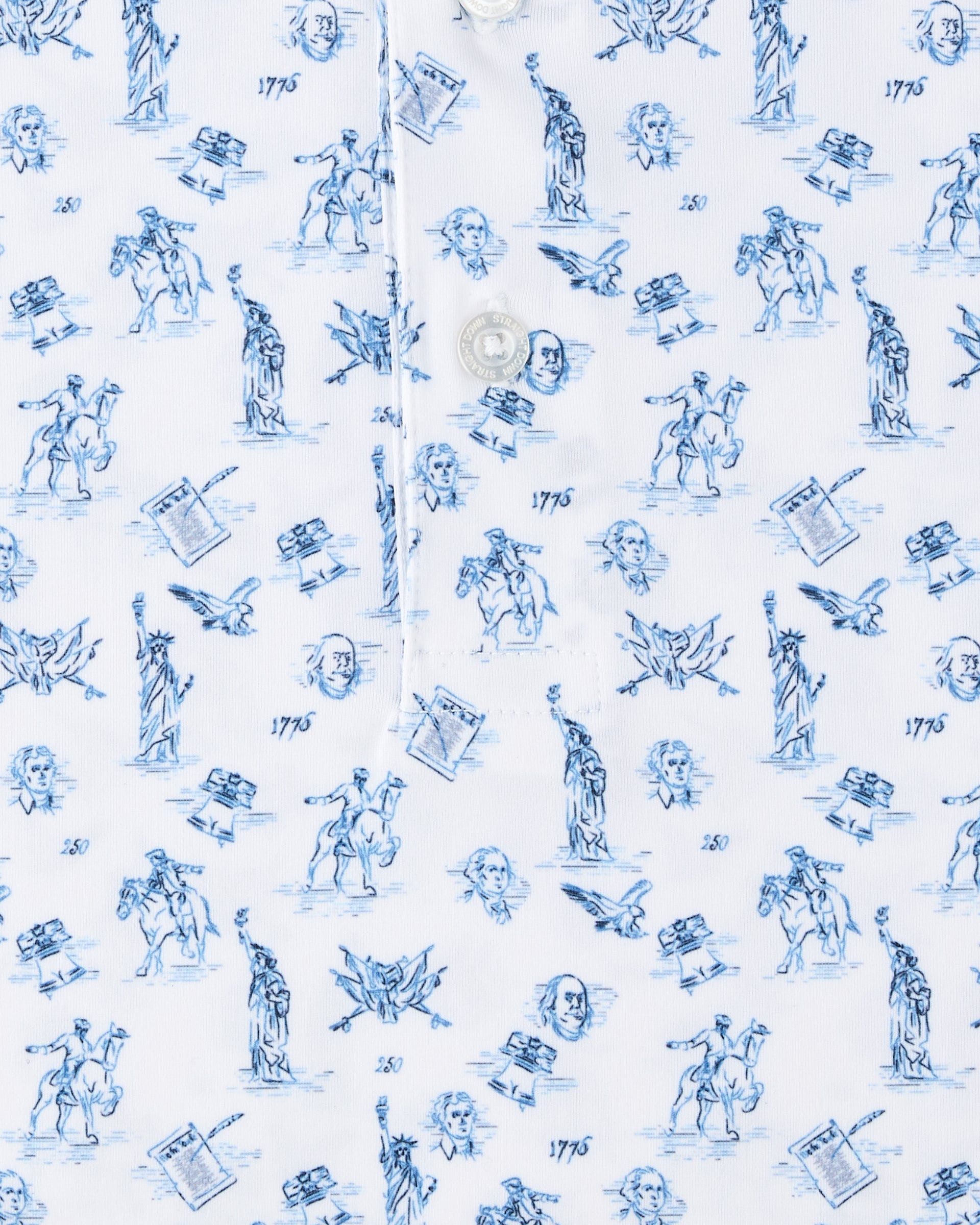 Straight Down Independence Day Polo - New Indigo