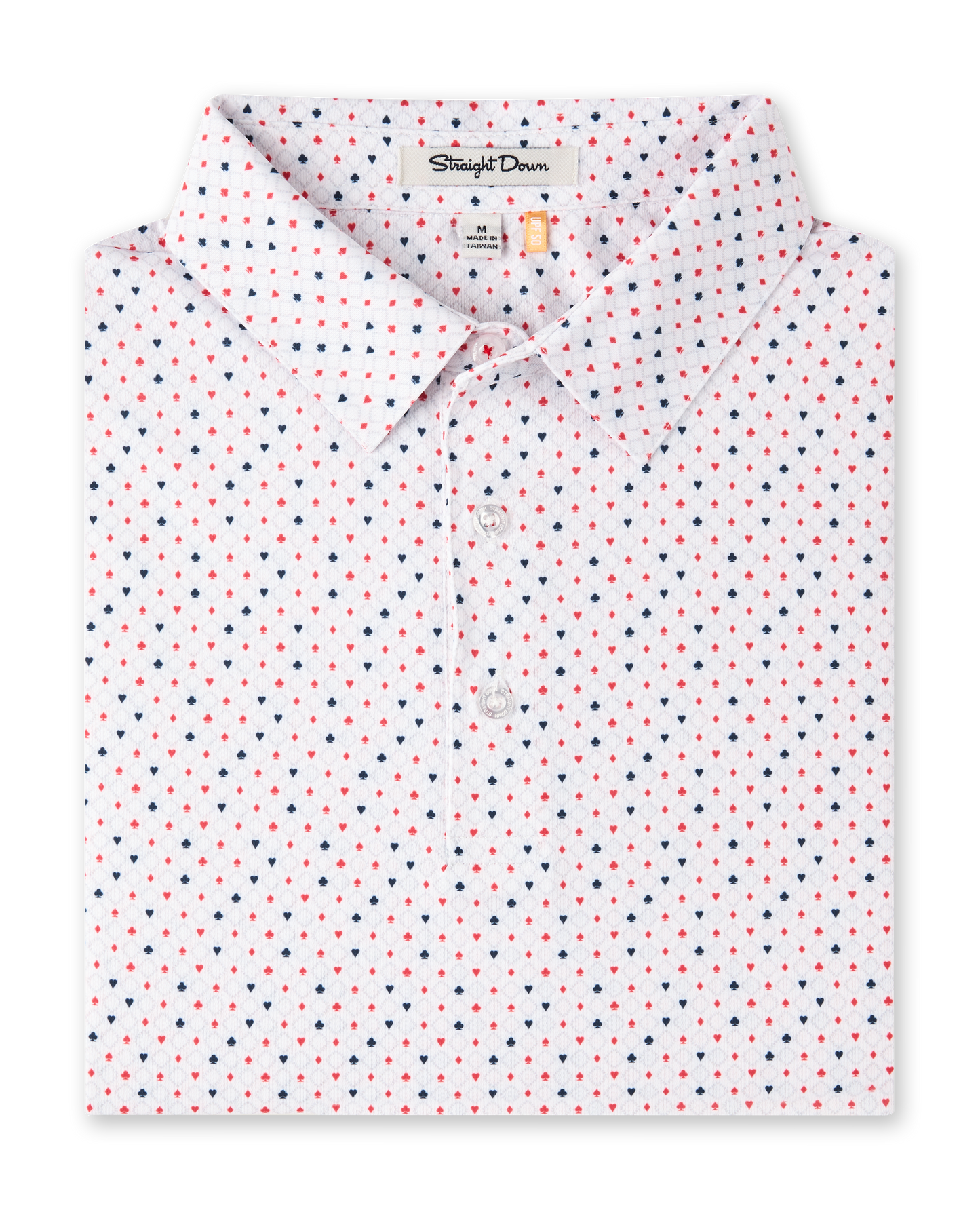 Straight Down Casino Polo - Flag Red