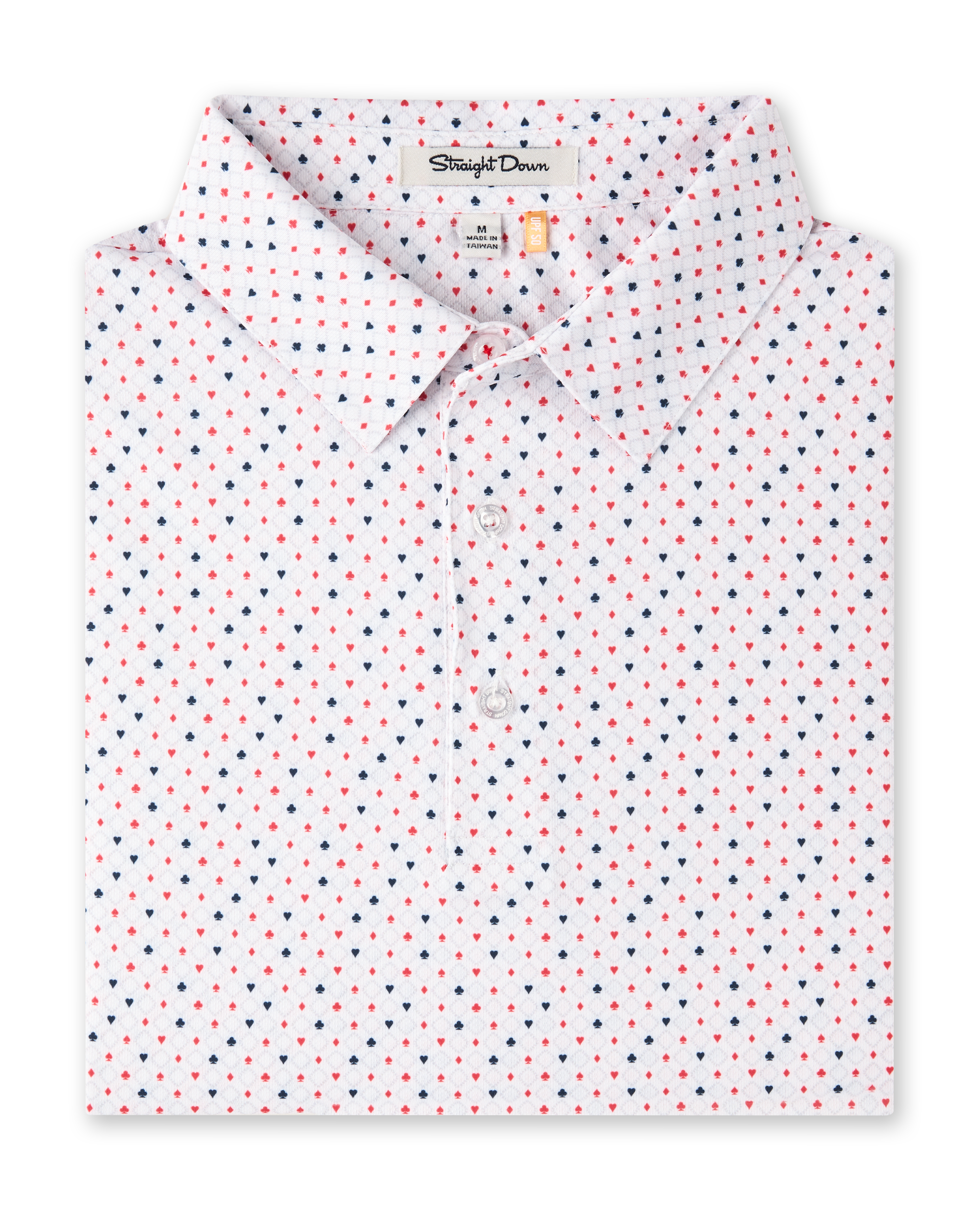 Straight Down Casino Polo - Flag Red
