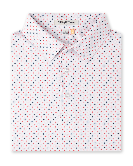 Straight Down Casino Polo - Flag Red