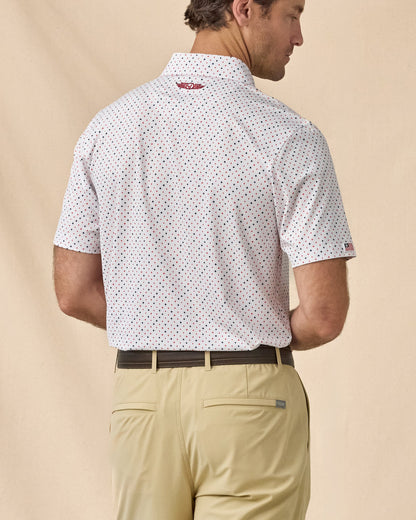 Straight Down Casino Polo - Flag Red