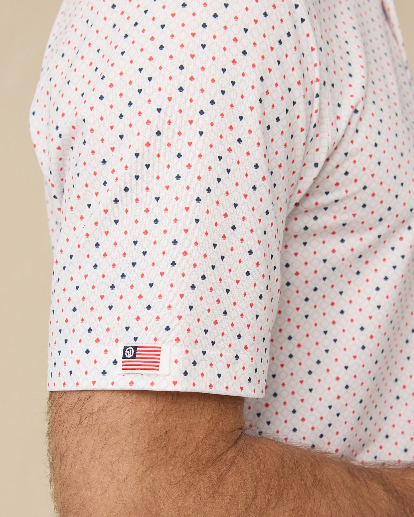Straight Down Casino Polo - Flag Red