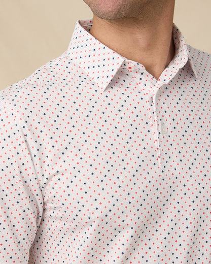Straight Down Casino Polo - Flag Red