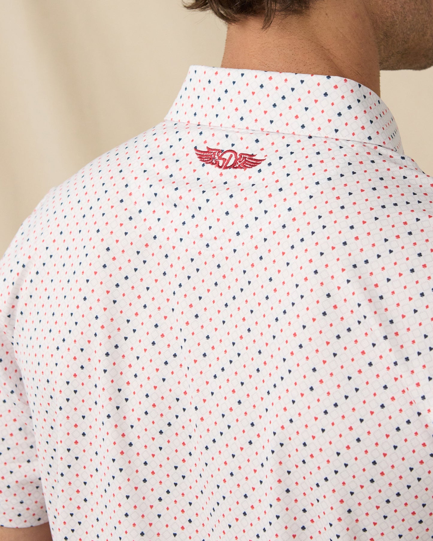 Straight Down Casino Polo - Flag Red