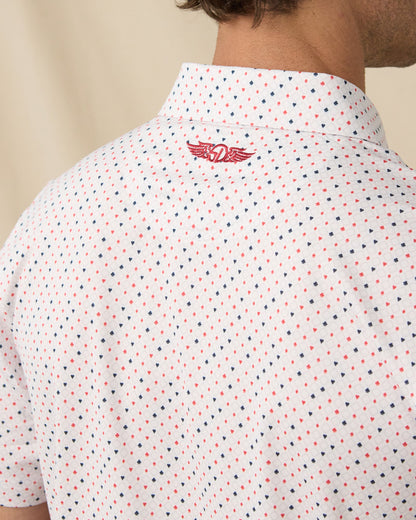 Straight Down Casino Polo - Flag Red