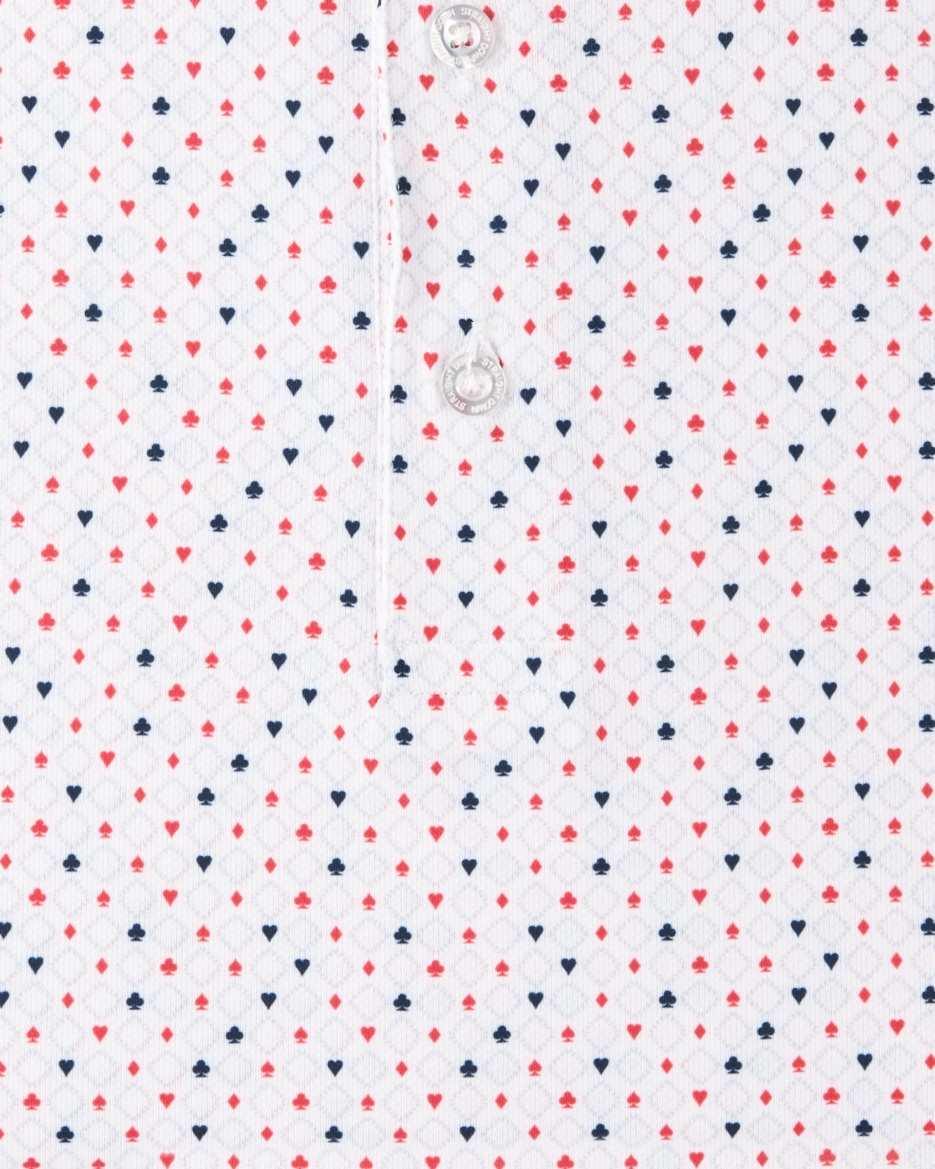 Straight Down Casino Polo - Flag Red