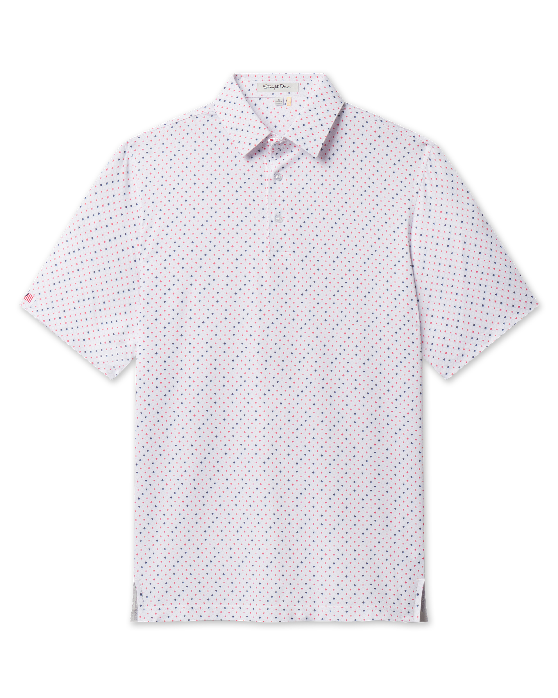 Straight Down Casino Polo - Flag Red