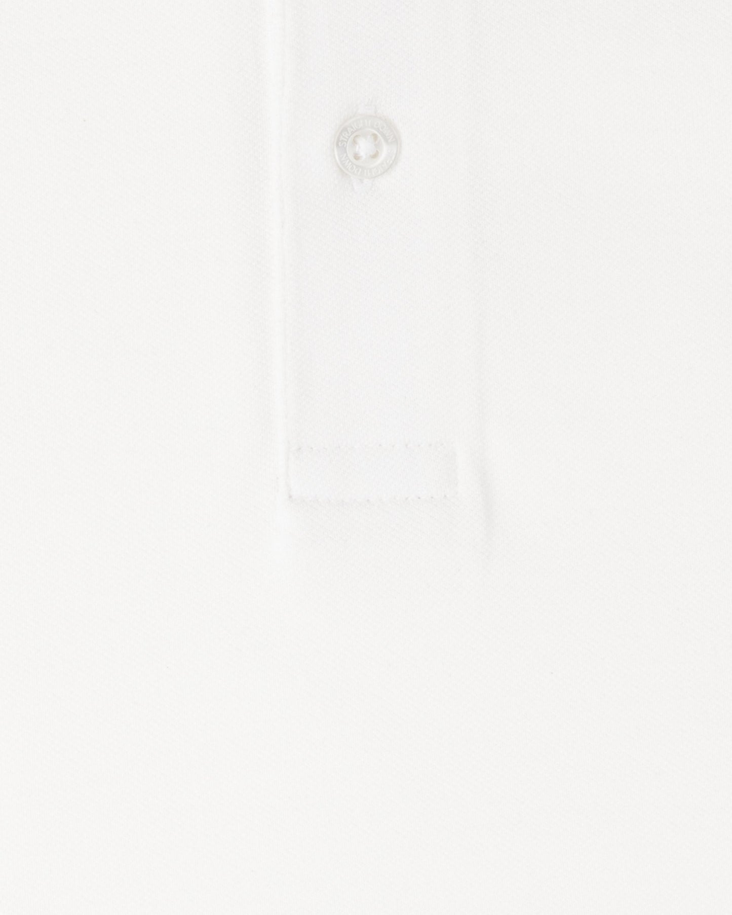 Straight Down Cambridge Long Sleeve Polo - White