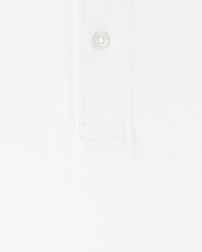 Straight Down Cambridge Long Sleeve Polo - White