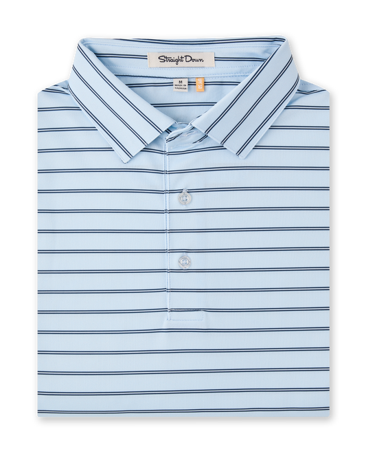 Straight Down Quintero Stripe Polo - Nantucket
