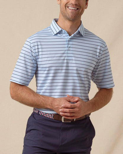 Straight Down Quintero Stripe Polo - Nantucket