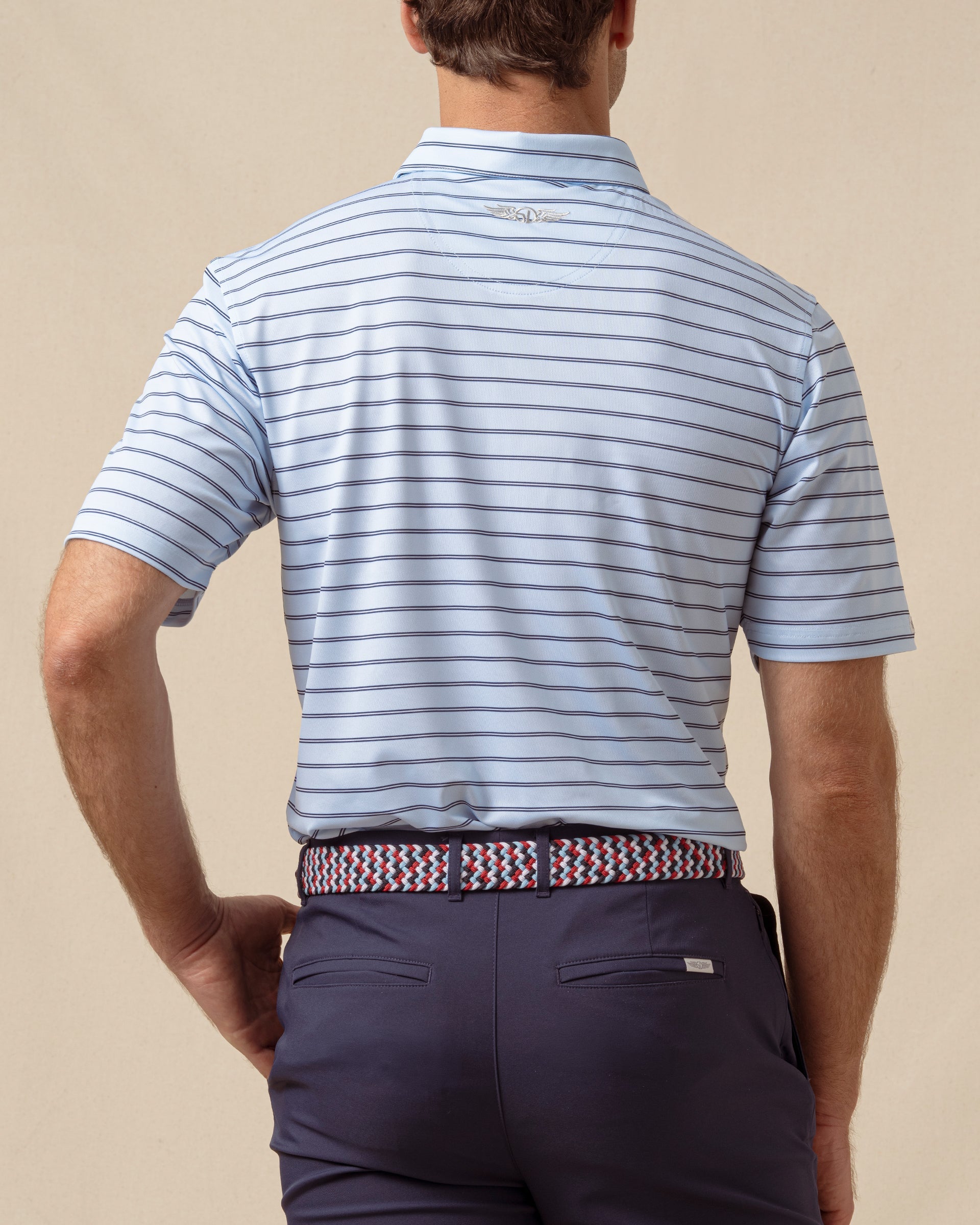 Straight Down Quintero Stripe Polo - Nantucket