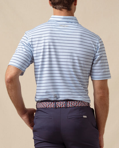 Straight Down Quintero Stripe Polo - Nantucket