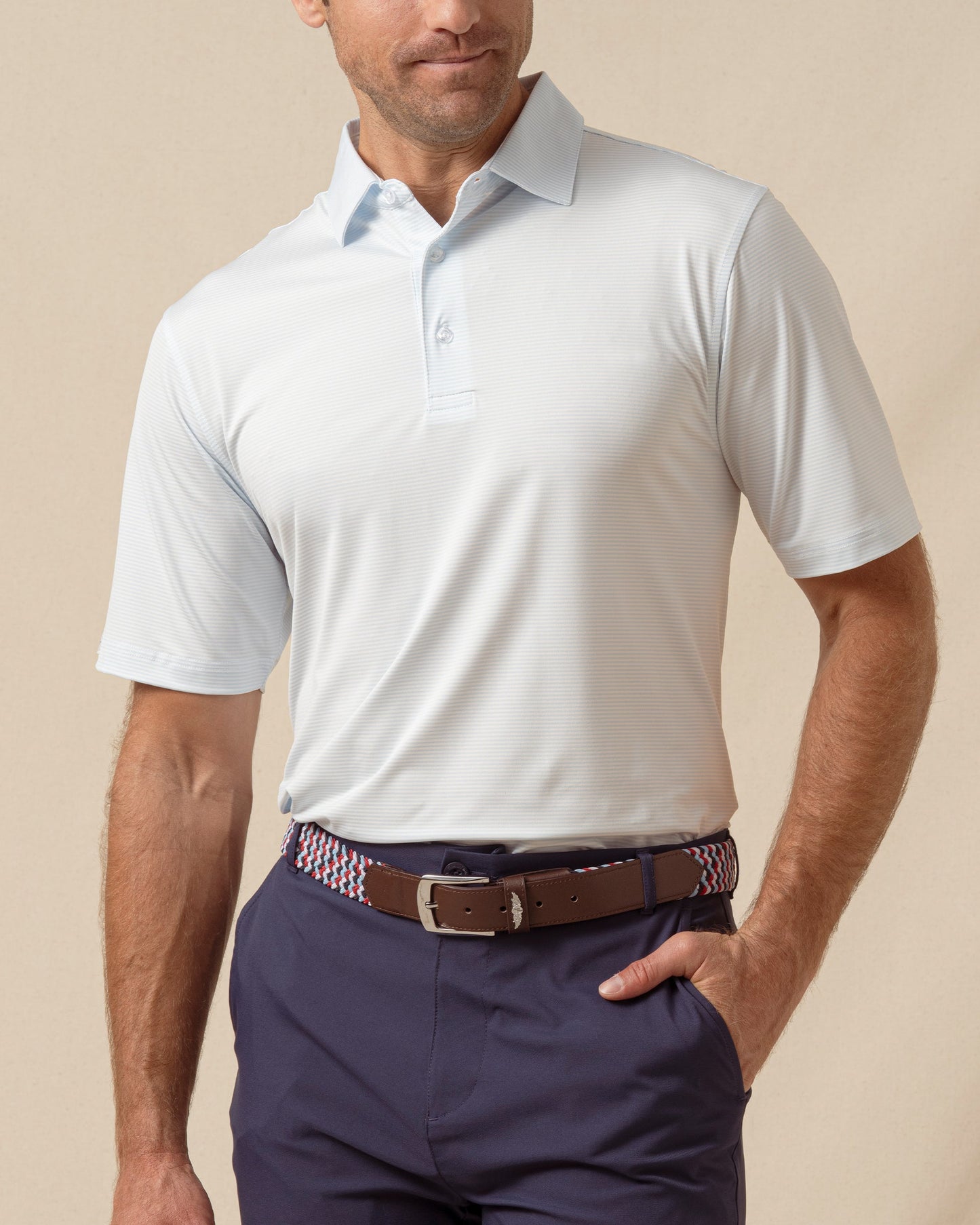 Straight Down Peninsula Stripe Polo - Nantucket