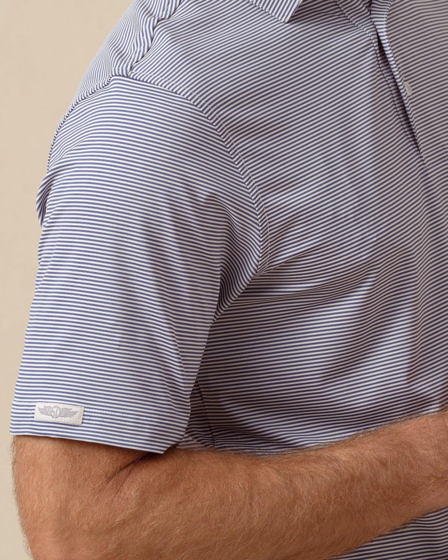 Straight Down Peninsula Stripe Polo - Moonlight