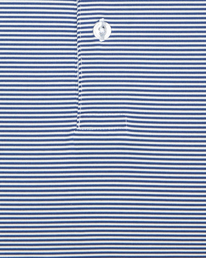 Straight Down Peninsula Stripe Polo - Moonlight